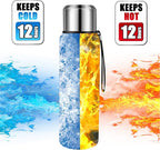 Insulated vacuum Thermo Bottle 1500ml/50.7oz with cup Stainless steel coffee bottles for hot and cold drink water flask.(Green,1500ml)