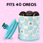 Silver Buffalo Sanrio Hello Kitty and Friends Cinnamoroll Cherries Blue Checkered Ceramic Cookie Snack Jar (Large)