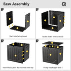 Outdoor Storage Box - 31 Gallon Waterproof Resin Deck Box, Lockable Patio Storage Bench for Package Delivery, Cushions & Garden Tools, UV Resistant (Black, 31 Gal)