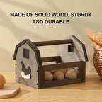 Egg Basket for Gathering Fresh Eggs, Farmhouse Egg Collecting Basket, Wood Chicken Egg Basket, Egg Basket Countertop. （Gray Medium） ZSHLXM