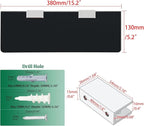 SAYAYO Floating Glass Shelves for Bathroom, Tempered Glass Shelf for Wall 15 x 5 Inch 1 Pcs, Black