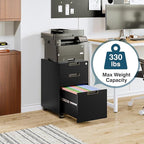 MIIIKO 3 Drawer Filing Cabinet with Lock, Metal Black Vertical File Cabinets for Home Office, Full Assembled File Cabinets Under Desk, Letter/Legal/A4 File Folders Storage