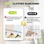 13.9 ft TPU Retractable Clothesline for Indoor & Outdoor – Heavy‑Duty Windproof Wall‑Mounted Drying Line with Separate Hanging Holes for Faster Drying, Ideal for Home, Balcony & Garden