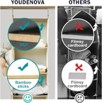 YOUDENOVA Hanging Closet Organizer, 6-Shelf Closet Hanging Storage Shelves, 2 Packs, Beige