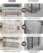 Hanging Towel Racks for Bathroom No Drill - Over The Door 8-Tier Bath Towel Storage Organizer for Small Bathrooms - Back Door Large Tiered Towel Holder Hanger for Rolled Towels RV Camper White