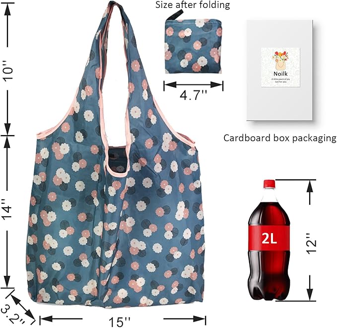 Reusable Grocery Bags, 12 Pack 50Lbs Foldable Fashion Washable Shopping Bags, Large Boho Tote Bags For Groceries, Bulk Market Cloth Storage Bags, Utility Aesthetic Personalized Gifts For Women