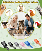 2 Pack Dog Food Scoop with 1 Cup and 2 Cup Capacity, Plastic Pet Food Measuring Scoops with Clear Measurement Lines for Dogs, Cats & More,Dishwasher safe (Grey and Black)