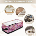 Toilet Paper Baskets Collapsible Storage Bin Rectangular Decorative Basket for Organizing Toilet Paper Basket for Bathroom Living Room Countertop Decor, Pink Marble Star