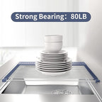 LEMIKKLE 17" x 15" Roll Up Dish Drying Rack Over The Sink Dish Drying Rack,Multi-Purpose Kitchen Rolling Dish Drainer Foldable SUS304 Stainless Steel Dish Drying Rack