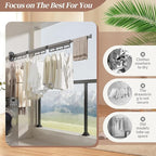 The Gospel of Tiny Homes!Clothes Drying Racks Wall Mounted,Foldable,Space-Saving Laundry Solution for Apartments and Bathrooms,Durable Metal Design (White)