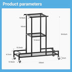Standing Ski Storage Rack, Holds Snowboards & Skis, 3-Tier Organizer for Gear, Black - Ski Rack for Garage with Anti-Slipmat