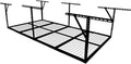 Overhead Garage Storage Rack, Heavy Duty Metal Ceiling Storage System, Adjustable 22"-40" Dropdown, 400/600 LBS Capacity, Maximize Vertical Storage for Garage/Workshop, (Black, 4x8FT)