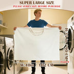Canvas Laundry Bag 40"W x 35"H, Thick Laundry Bag with Handles & Drawstring, Extra Large Heavy Duty Washable Canvas Storage Sack (XXL, 1 Pack)