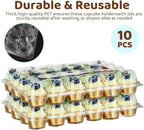 24 Pack x 10 Sets Count Cupcake Containers, Plastic Disposable Cupcake Boxes Holder, Stackable Clear Cupcake Carrier with High Tall Dome Lid