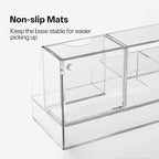 HBlife Acrylic Desk Organizer with 6 Compartments, Pen & Pencil Holder, Clear Multifunctional Desktop Caddy for Office Supply and Organization