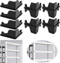 Post Inserts Connectors - PP Plastic, Injection Molded, Sturdy Support - Black, 4 Post Corner Connectors and 4 Post Caps, Compatible with Whalen and Costco 5 Shelf Shelving Unit
