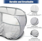 Collapsible Laundry Baskets, Upgrade Pop Up Laundry Hamper with Convenient Bags, Foldable Laundry Basket Mesh Light Weight, Easy to Carry Clothes Hampers for Laundry, Dorm, Toys, Travel 4 Pack