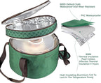 TMRIOPELP Tall Cake Carrier with Lid and Handle Insulated Cake Container Cake Transport Carrier Ideal for Pies Cupcakes and Pastries Perfect for Safe and Secure Cake Delivery (Green, 12 inch)