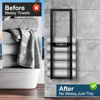 Towel Rack for Rolled Towels, Wall Mounted Bathroom Towel Rack, Wall Mounted 31 inch, Towel Rack for Rolled Towels for Modern Storage