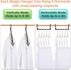Closet Organizers and Storage, Magic Space Saving Hangers for 60 Heavy Clothes, College Dorm Room Essentials, Sturdy 360° Swivel Hooks Cascading Hanger, Bedroom Home Organization Essentials, 12 Pack