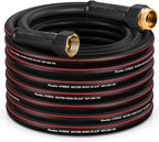 Garden Hose 50 ft x 5/8", NON-EXPANDABLE Heavy Duty Premium Flexible Water Hose, No Kink, Leakproof, Lightweight Hybrid Hose with Male to Female Fittings for Household&Backyard