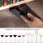 Wine Glass Holder Stemware Rack Hanger Under Cabinet or Counter for Bar,Kitchen and Restaurant Set of 4(black)