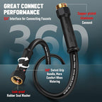 Short Garden Hose 6ft x 5/8", NON-EXPANDABLE Heavy Duty Premium Flexible Water Hose, No Kink, Leakproof, Lightweight Hybrid Hose with Male to Female Fittings for Household、Backyard