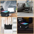 File Box with Lock 5200°F with Heat Insulated,Fireproof Box File Storage Organizer Anti-Static,Collapsible Fireproof Document Filing Box with Handle,Portable Home Office Safe