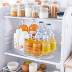 Drink Organizer for Fridge - 360° Rotating Lazy Susan for Refrigerator, 13.5''x8.5'' Clear Lazy Susan Turntable for Refrigerator Organizers and Storage, Kitchen, Table Top, Cabinet, Pantry, 1 Pack