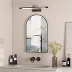 Recessed Medicine Cabinet for Bathroom,Brushed Black Arched Medicine Cabinet with Mirror,Arch Mirrored Medicine Cabinets Recessed,Bathroom Mirror with Storage,Open from Left to Right 16x26