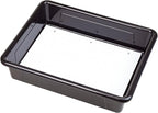 Storex Letter Size Flat Storage Tray – Organizer Bin with Non-Snap Lid for Classroom, Office and Home, Black, 5-Pack (62535A05C)