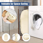 Collapsible Laundry Baskets, Upgrade Pop Up Laundry Hamper with Convenient Bags, Foldable Laundry Basket Mesh Light Weight, Easy to Carry Clothes Hampers for Laundry, Dorm, Toys, Travel Beige