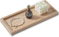 Natural Small Marble Vanity Tray, Luxury Stone Organizer for Bathroom & Kitchen | Holds Soap Dispenser, Jewelry, Perfume | Non-Resin, Non-Ceramic Décor (Travertine, M (11.8" x 5.1" x 0.78"))