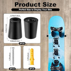 8pcs Vertical Ski Hanger, Ski Wall Mount Holder Vertical Wall Stand Ski Rack with Screws Expansion Anchors Vertical Snowboard Storage to Safely Store and Display your Snow Board(Black)