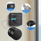 15.7Ft Retractable Clothesline Indoor is Also an Anti-sag Retractable Clothesline Outdoor,Stainless Steel Wire Laundry line Retractable for Drying Clothes ，with 12 Clip (Black)