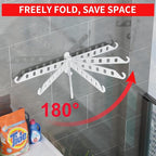 JOOM Laundry Drying Rack Wall Mounted Clothes Drying Rack Clothes Hanger -Coat Hanger Holder White