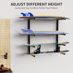 Lumber Storage Rack, Upgrade Cantilever Folding Lumber Rack Wall Mount, Metal 8 Tier 32 Inch Plywood Scrap Wood Storage Rack