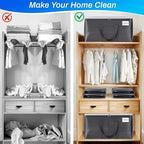 10 Pack Moving Bags Heavy Duty, Moving Boxes, Storage Bags with Zipper & Handles & Tag for College & Dorm Moving Supplies Grey Laundry Hamper Bag, Foldable Space-saving Totes (125L, Grey)