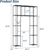 PPN Over The Toilet Storage Cabinet, Premium Bathroom Organizer and Storage Shelves for Small Spaces, Space-Saving Bathroom Shelving Units