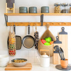 Xuhal 4 Pcs Hanging Basket, Jute Hanging Baskets for Kitchen, Boho Onion Wall Basket, Handwoven Fruit Potato Garlic Storage Home Vegetable Holder(Classic Style,Khaki)