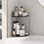 Bathroom Counter Organizer,Countertop Organizer,Vanity Organizers,Bathroom Storage,Bathroom Sink Caddy,Counter Shelf,Corner Counter,Corner Shelves(Black)