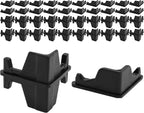 Post Inserts Connectors - PP Plastic, Injection Molded, Sturdy Support - Black, 20 Post Corner Connectors and 20 Post Caps, Compatible with Whalen and Costco 5 Shelf Shelving Unit