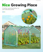 Quictent Mini Greenhouse, Portable Quick-Setup Small Tabletop Waterproof UV Protected PE Cover Shelter for Outdoors/Indoors W/ Raised Base for Garden Plant Seed Starting, 71"x36"x36", Green
