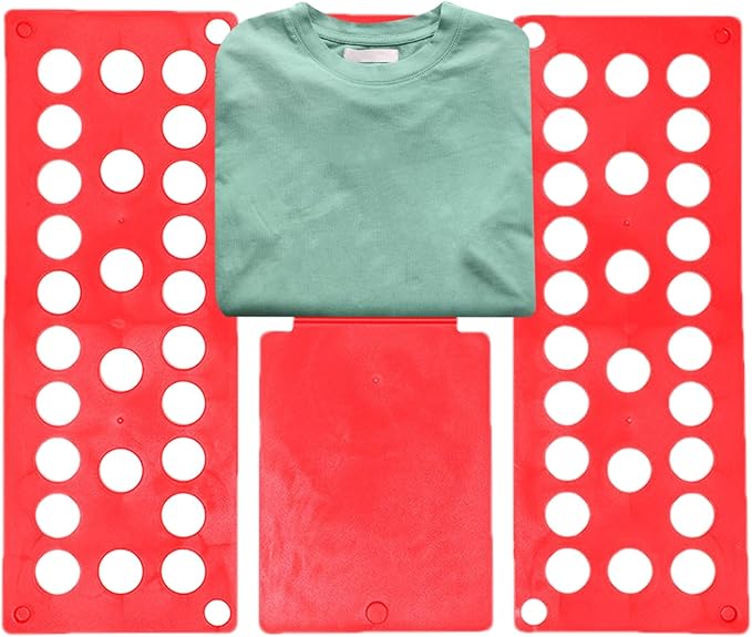 2 Pack Shirt Folding Board Adult ABS T Shirt Folder Clothes Folding Board Laundry Folder Boards Fast Foldable Laundry Organizer Liner Sorter Fold Helper For Adults Children Travel Home Dorm
