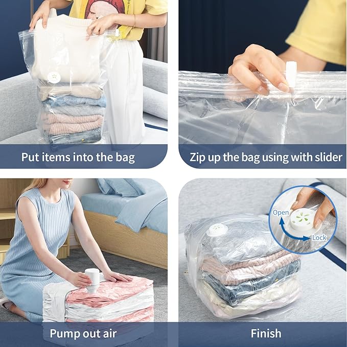 5 PACK Cube Vacuum Storage Bags,Jumbo Cube (31.4 * 39.3 * 14.9 Inch),Electric Pump， Extra Large Vacuum Seal Bags for Clothing, Comforters, Blankets, Bedding, Closet Organization Space Saving