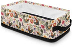 Rectangular Toilet Paper Basket Countertop Fabric Storage Bin for Organizing Towels Toiletries Baskets Small Household Items Organizer, Rooster Chicken Floral Print