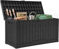 YITAHOME 60 Gallon Outdoor Storage Box, Lockable Resin Deck Box with Handles, Waterproof Outdoor Storage Box for Patio Furniture, Garden Tools and Pool Accessories, Black