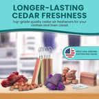 50 Cedar Rings for Clothes Storage & Closet Set - Drawer & Closet Freshener - Clothing Storage Accessories