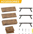 Wall Mounted Floating Shelf, c Long for Bedroom Living Room Kitchen Staircase Bathroom Above Toilet Wall Decoration Book Storage Room Recoration (3piece Set) Brown