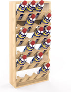 Nisorpa 24 Can Spray Paint or Lube Can Holder Aerosol Can Rack 6-Tier Wooden Spray Paint Can Storage Rack Wall Mount Aerosol Spray Can Organizer for Garage and Craft Workroom- 14.2" L x 5" W x 30" H